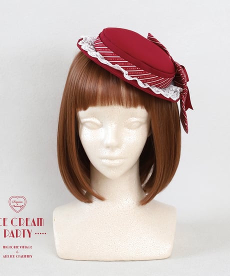 Mignonne Vintage／ICE CREAM PARTY ミニハット -Cherry Cheese cake-