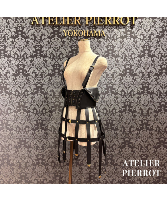 ATELIER Pierrot 黒　コルセット ATELIER-PIERROT／ Sealed Cage Corset Harness（ブラッ