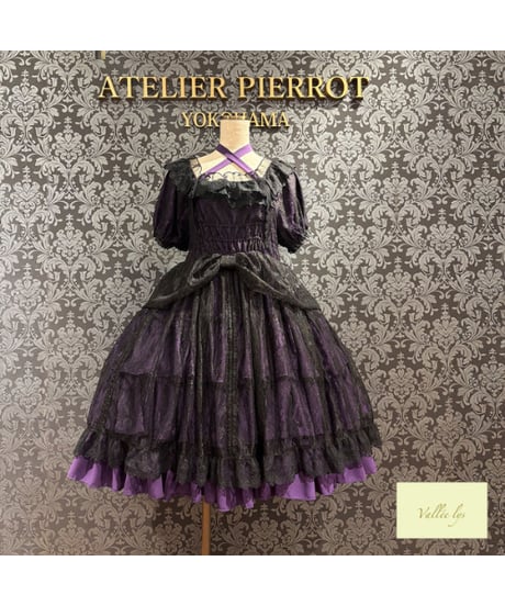 Vallée lys／Mellow Melody Dress（PURPLE×BLACK）