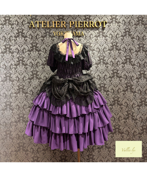 Ｙ－Ｍ様　美品✨MUSE ミューズ Victorian Ailes REVER Vallée lys／Mellow Melody Dress（PURPLE×BLACK） |