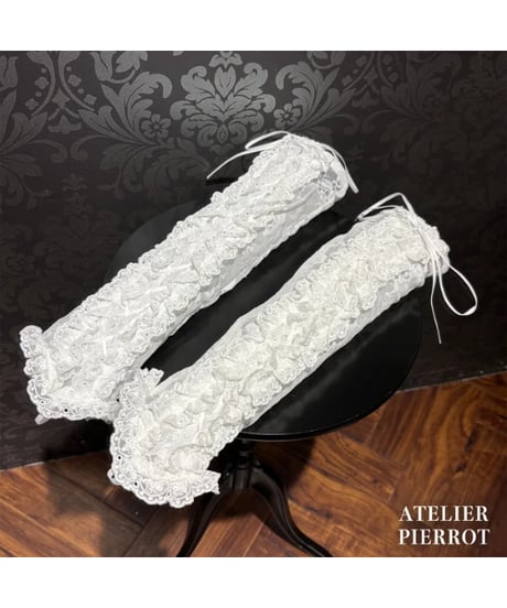 ATELIER-PIERROT／Sacred Lace-up Gloves（ホワイト）