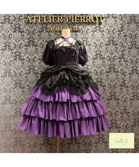 Vallée lys／Mellow Melody Dress（PURPLE×BLACK）