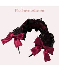 Pina sweetcollection／ローズアーチカチューシャ ( ワイン×ブラック )