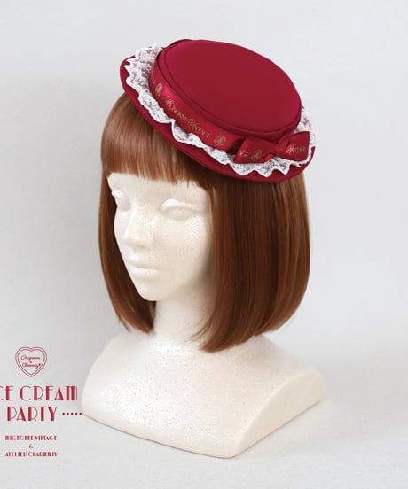 Mignonne Vintage／ICE CREAM PARTY ミニハット -Cherry Cheese cake-