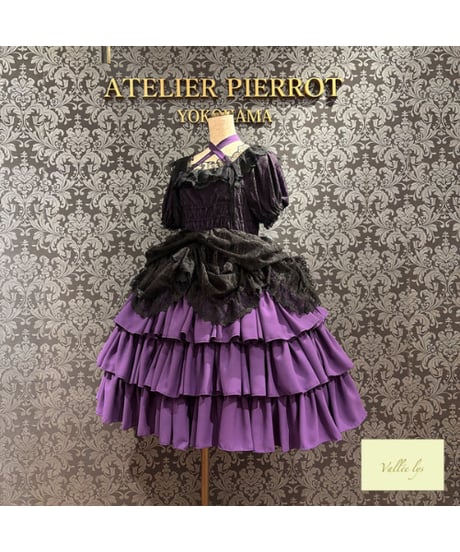 Vallée lys／Mellow Melody Dress（PURPLE×BLACK）