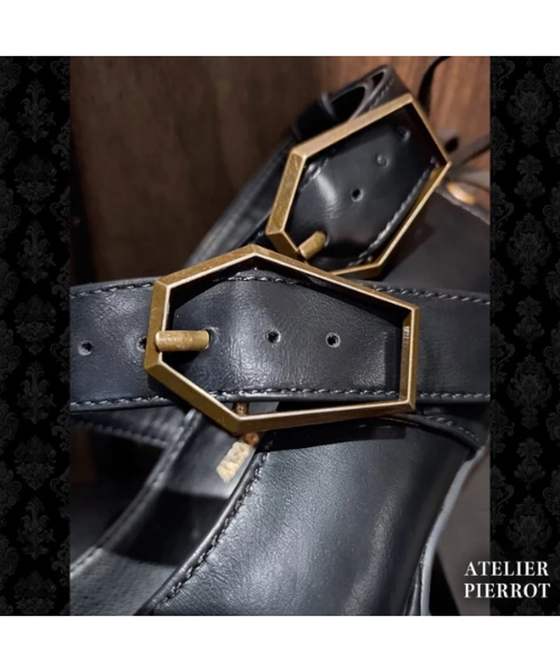 ATELIER-PIERROT／Coffin Buckle Lace-Up Platform