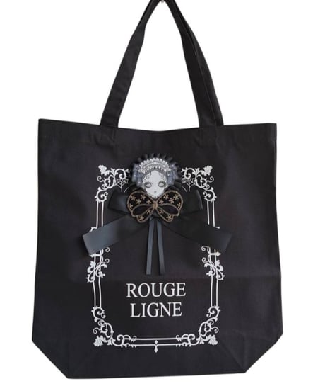 Rouge Ligne／Rouge Ligneのお顔トートバッグ（ブラックヘアー）