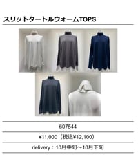 ★オトク早割ご予約★　スリットタートルウォームTOPS 607544 CYAN tokyo