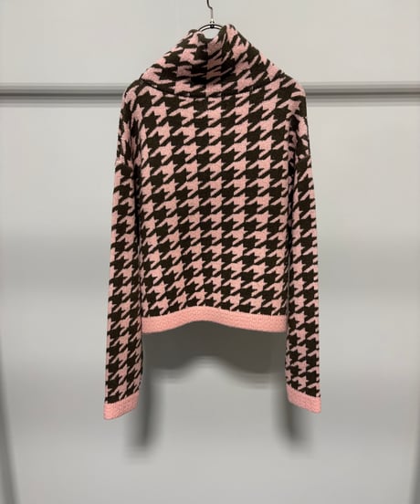 ★オトク早割ご予約★　千鳥柄ニットZIPカーディガン MGKN26134A MARGAUX VINTAGE