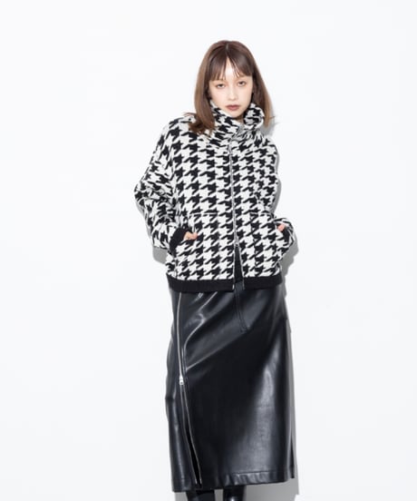 ★オトク早割ご予約★　千鳥柄ニットZIPカーディガン MGKN26134A MARGAUX VINTAGE