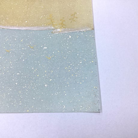 【現品限り】36×45㎝　本鳥の子 手書き紋様入り 切継全体砂子　1枚売り