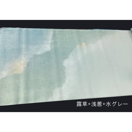 ●1.75×7.5尺　白寿楮紙 薄具引 三色上下隅ボカシ 金銀磨出風砂子野毛 ローラー 4枚入（箱入り）(NO.8200)