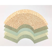 【限定特価】こきん製 本鳥の子 からかみ紋様 扇面いろいろセット（A）11.8×35×16㎝　5枚入