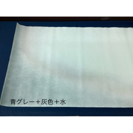 ●1.75×7.5尺　楮紙（５B)三色上下隅ボカシ金銀中小切箔金砂子　5枚入（箱入り）  （No.3200）
