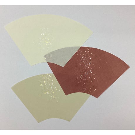 【在庫限り】こきん製 本鳥の子 染砂子 扇面３枚セット （11.5×22×12.5㎝）