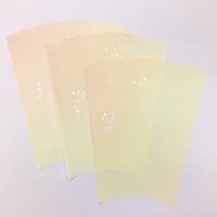 【少々難アリ】こきん製 本鳥の子 片ぼかし切箔砂子 扇面3枚セット （23.3×20.8×25㎝）