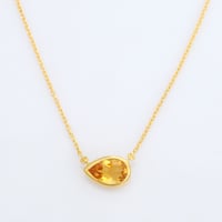 pear shape citrineネックレス