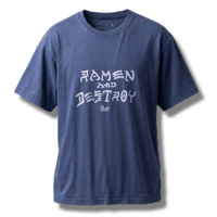 BLUCO(ブルコ) (RAMEN&DESTROY×BLUCO) ピグメントオーバーTシャツ NAVY 164-22-056