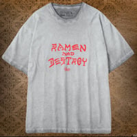 BLUCO(ブルコ) (RAMEN&DESTROY×BLUCO) ピグメントオーバーTシャツ GRAY 164-22-056