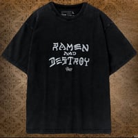 BLUCO(ブルコ) (RAMEN&DESTROY×BLUCO) ピグメントオーバーTシャツ BLACK 164-22-056