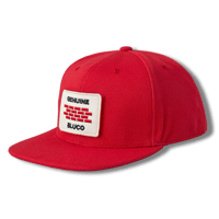 BLUCO(ブルコ)  165-61-053  6パネル キャンバスキャップ -Builder patch-  RED