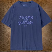 BLUCO(ブルコ) (RAMEN&DESTROY×BLUCO) ピグメントオーバーTシャツ NAVY 164-22-056
