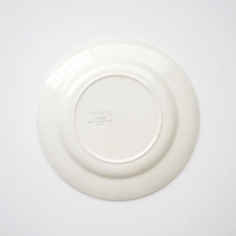 フランス・Digoin & Sarreguemines のお皿 ・チャイブ青いお皿/ 金継ぎ