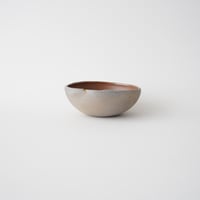 渡辺隆之・薪窯 / くぼみ鉢 M (グレー)・金継ぎ