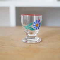 フランス・花の模様のショットグラス