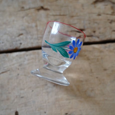 フランス・花の模様のショットグラス