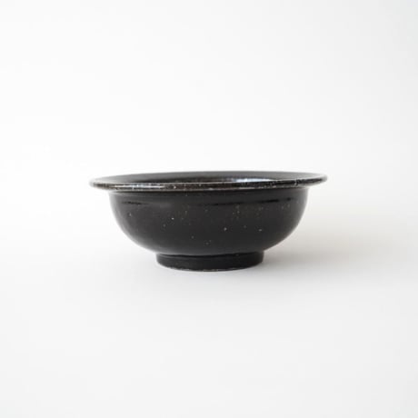 角掛政志・スープ鉢 / 黒ツヤ