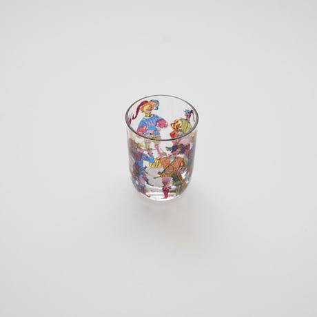 ドイツ・楽隊の小さな絵付けグラス
