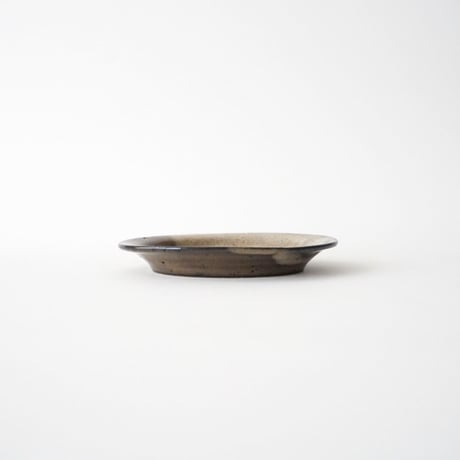 角掛政志・楕円皿（E） / 掛分け（茶色）