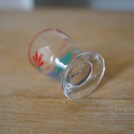 フランス・花の模様のショットグラス