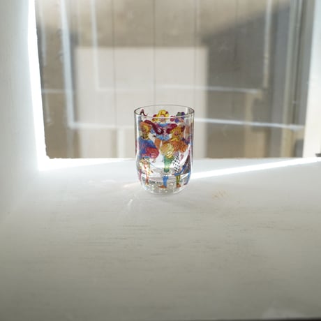 ドイツ・楽隊の小さな絵付けグラス