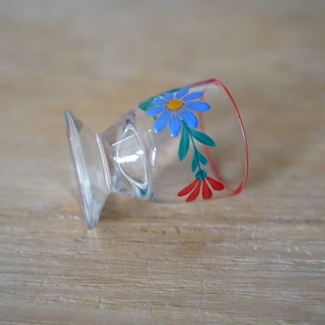 フランス・花の模様のショットグラス
