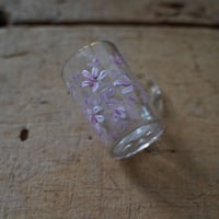 フランス・ピンクの小花・花模様のショットグラス