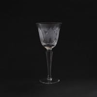 ボヘミアンガラス カットワイングラス /金継ぎ