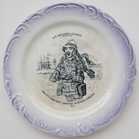 GIAN（ジアン）・アンティーク　フランス絵皿　パープル　②