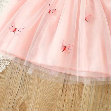 3color 3Dバタフライバックネックリボンドレス(2369)
