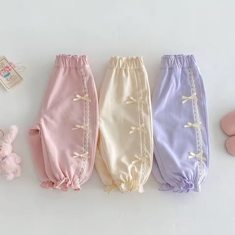 ミルキーカラーサイドラインpetitリボンカーゴパンツ(680)