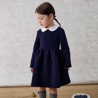 kids バイカラー丸襟フォーマルワンピース(2379)