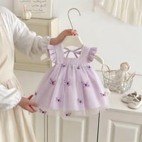 3color 3Dバタフライバックネックリボンドレス(2369)