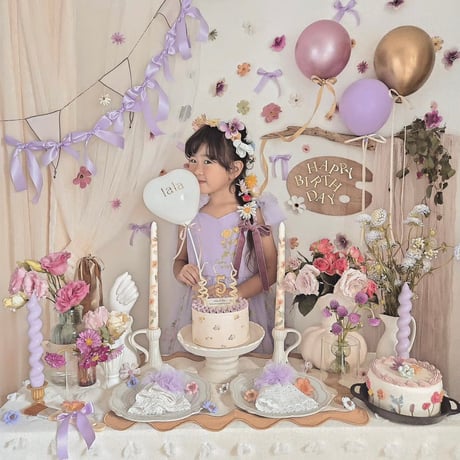 9color flower gardenキャミトリプルリボンチュールドレス(526)