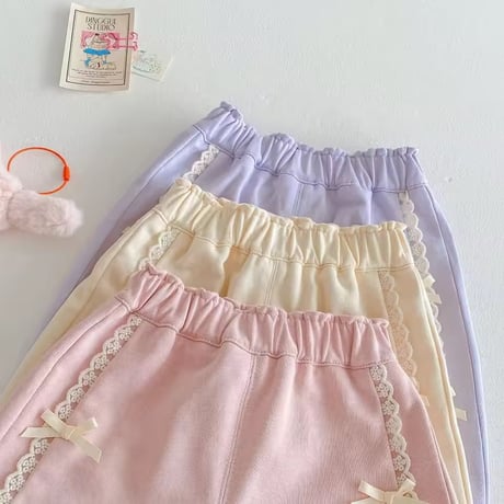 ミルキーカラーサイドラインpetitリボンカーゴパンツ(680)