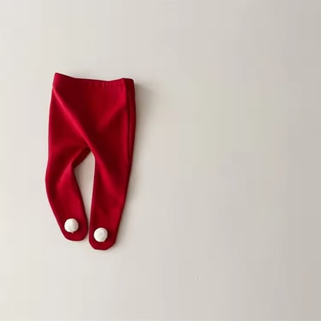 クリスマスカラーぽんぽん付きタイツ(2384)
