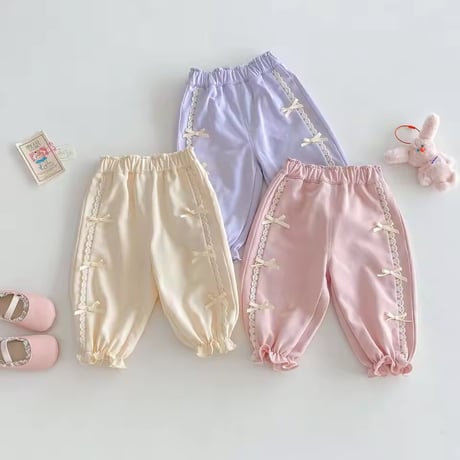 ミルキーカラーサイドラインpetitリボンカーゴパンツ(680)