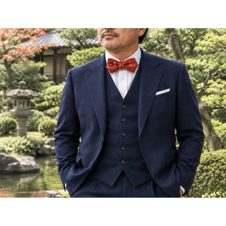 KAMIGYO Bowtie｜京友禅 金彩加工 Silk Bow Tie