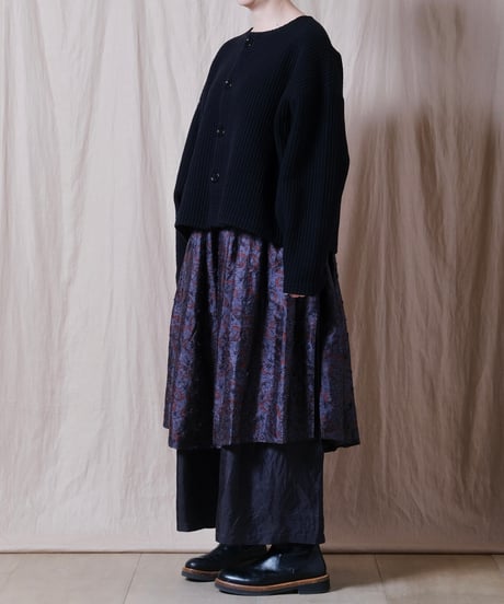 【BUNON】 Embroidery Layered Skirt