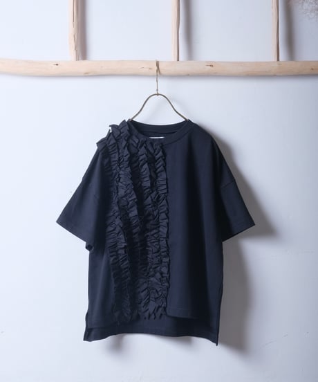 【UNIVERSAL SEVEN】クラシック天竺 フリルTシャツ/US251CT023